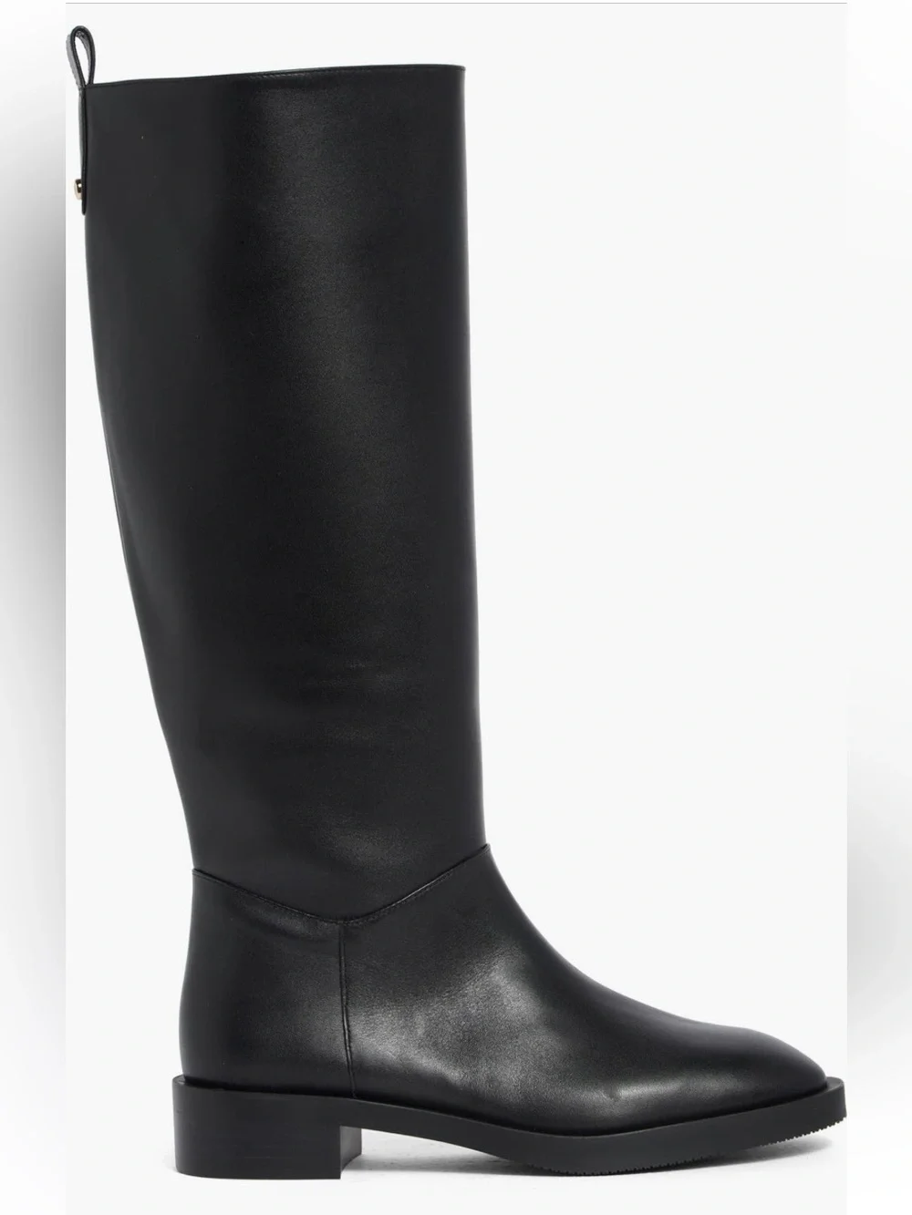 Stewart Weitzman Cazzie Knee High Black Leather Women's Riding Boots NIB 9.5